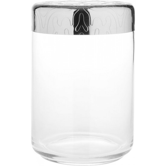 Alessi Dressed Glass Jar with Stainless Steel Lid 15.8cm