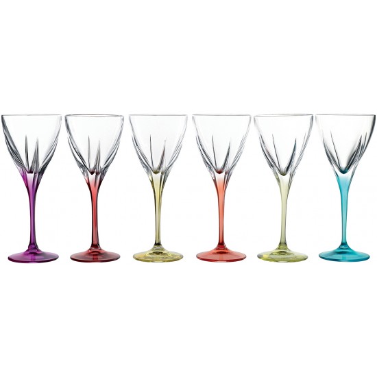 RCR Crystal Fusion Colours Wine Glass 25cl (Box of 6)