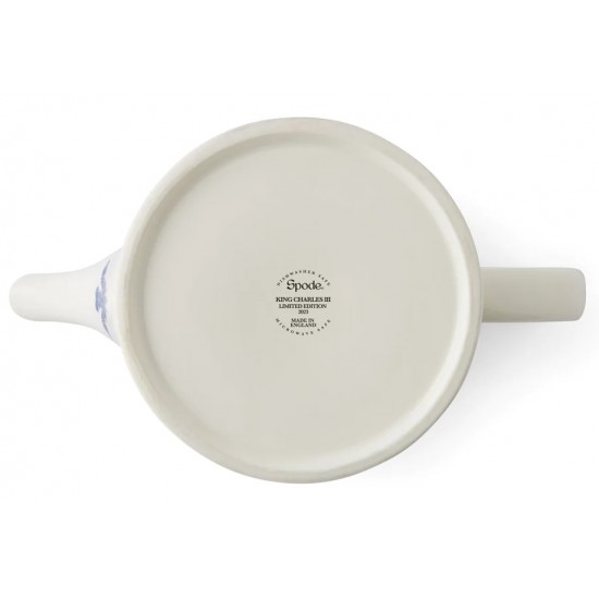 Spode Gedenkbecher Krönung King Charles III - 340 Ml, Blau-weiß, Made In UK