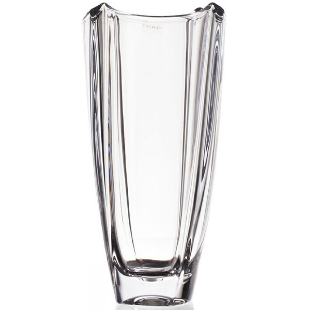 Galway Crystal Dune Square Vase 10" (45010)