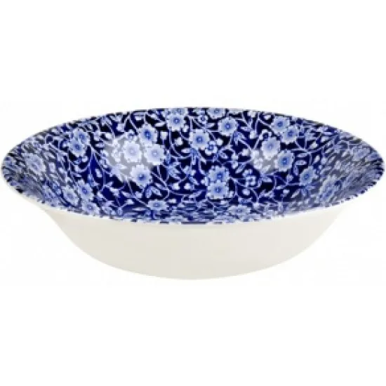 Burleigh Calico Blue Pudding / Soup Bowl 20.5cm / 8"