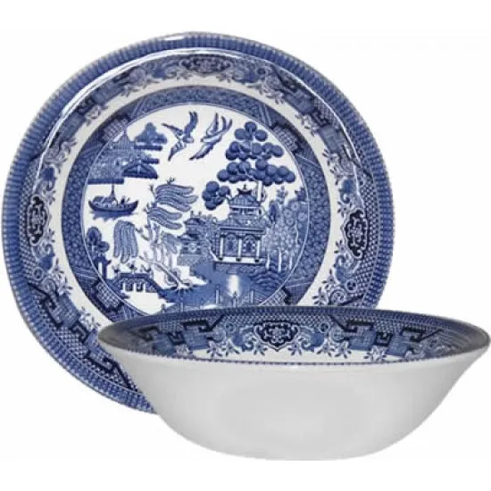 Churchill / Queen's Blue Willow Oatmeal Bowls 15.5cm (Set of 6)