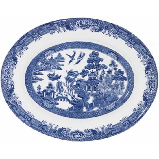 Churchill / Queen's Blue Willow Oval Dish 31cm