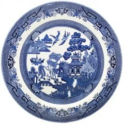 Churchill / Queen's Blue Willow Plates 26cm (Set of 6)