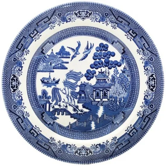 Churchill / Queen's Blue Willow Plates 26cm (Set of 6)