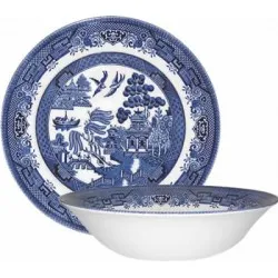 Churchill / Queen's Blue Willow Salad Bowl 24cm