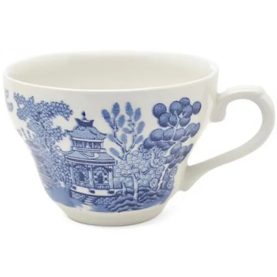 Churchill / Queen's Blue Willow Teacups (Set of 6)