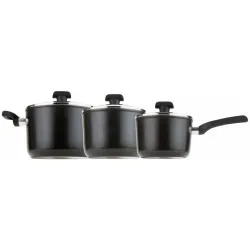 Meyer Prestige Duraforge Aluminium Non-Stick 3 Piece Saucepan Set