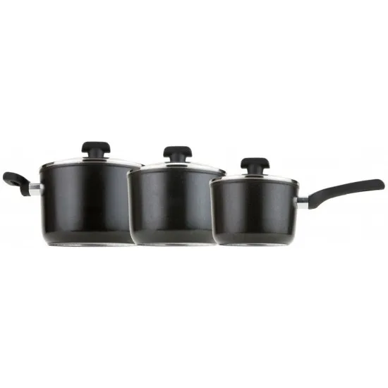 Meyer Prestige Duraforge Aluminium Non-Stick 3 Piece Saucepan Set
