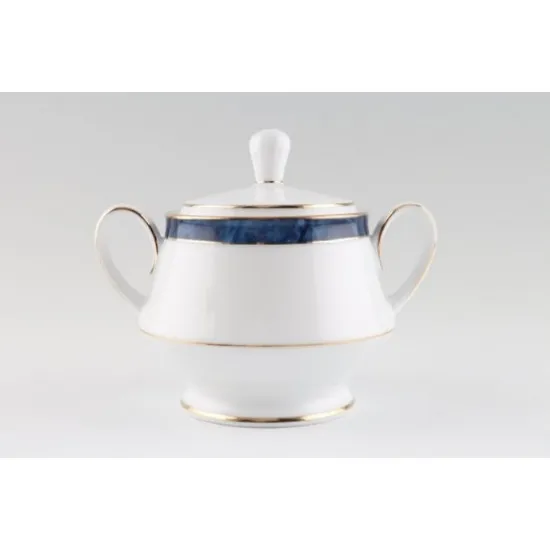 Noritake Marble Blue Covered Sugar 