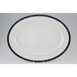 Noritake Marble Blue Oval Platter 35cm