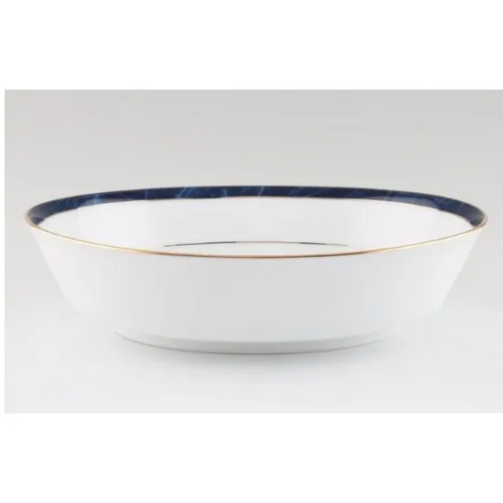 Noritake Marble Blue Oval Open Vegetable Dish