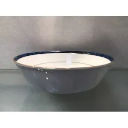 Noritake Marble Blue Round Open Vegetable Dish