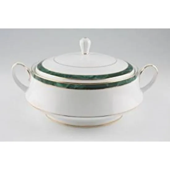 Noritake Marble Green Covered Vegetable Dish