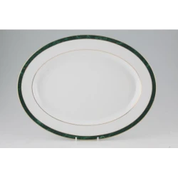 Noritake Marble Green Oval Platter 35cm