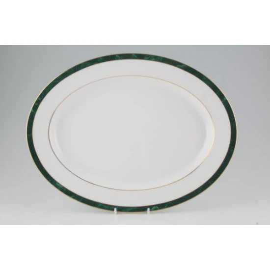 Noritake Marble Green Oval Platter 35cm