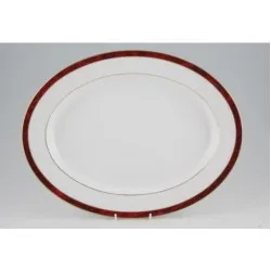 Noritake Marble Red Oval Platter 35cm