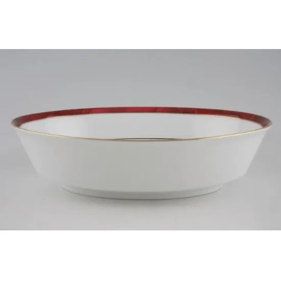 Noritake Marble Red Oval Open Vegetable Dish