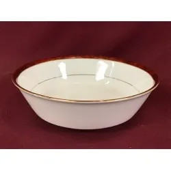 Noritake Marble Red Round Open Vegetable Dish