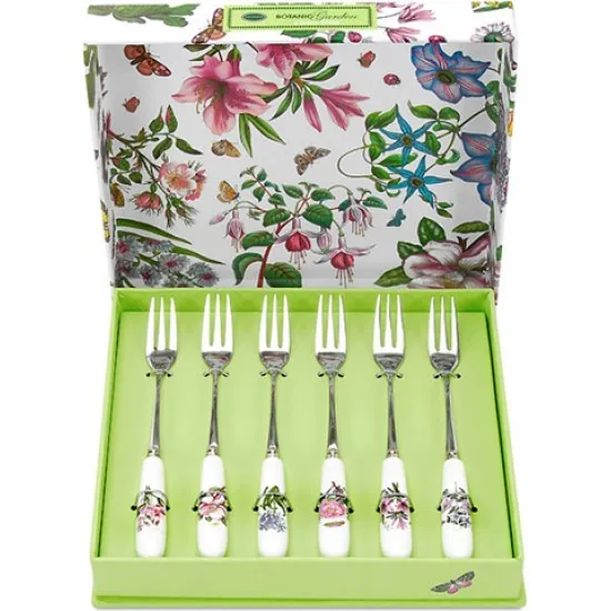 Portmeirion Botanic Garden Pastry Forks 15cm (Box of 6)
