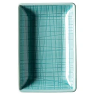 Rosenthal Mesh Aqua Rectangular Bowl 10x7cm (15289)