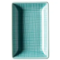 Rosenthal Mesh Aqua Rectangular Bowl 10x7cm (15289)