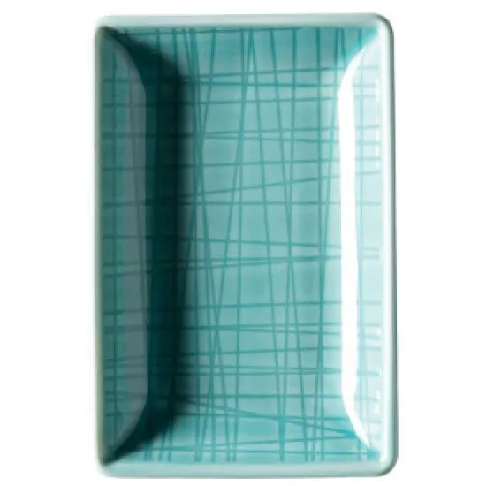 Rosenthal Mesh Aqua Rectangular Bowl 10x7cm (15289)
