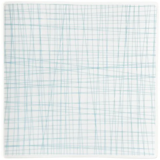 Rosenthal Mesh Line Aqua Flat Square Plate 22cm (16182)