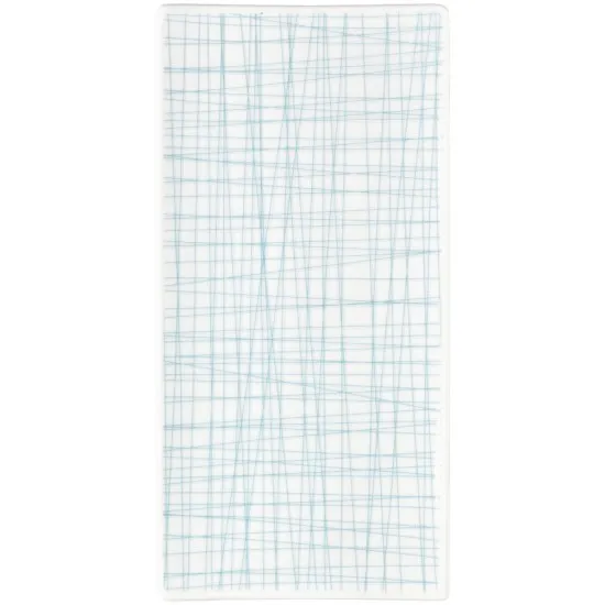 Rosenthal Mesh Line Aqua Flat Rectangular Platter 26x13cm (12383)