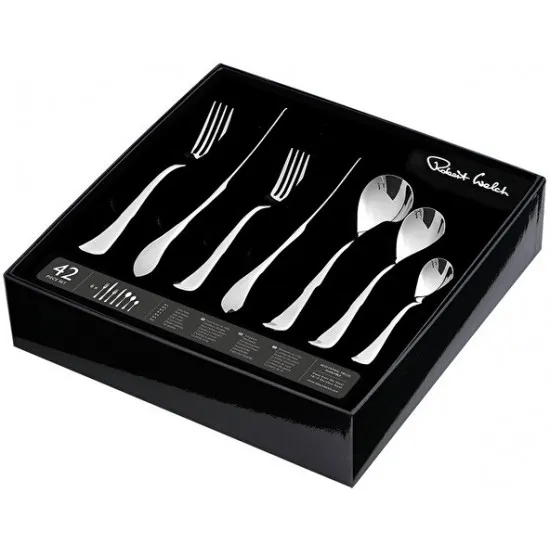 Robert Welch Ashbury 42 Piece Boxed Set + 2 FREE Serving Spoons