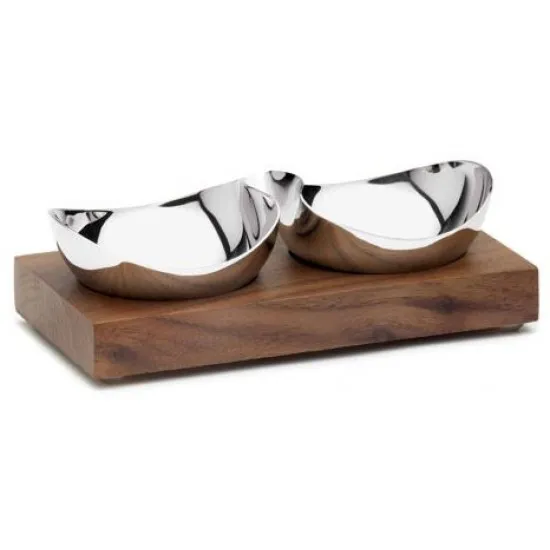 Robert Welch Drift (Rushan)  Pinch Pots with Walnut Base