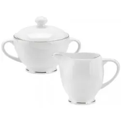 Royal Worcester Serendipity Platinum Sugar Bowl 0.22ltr & Cream Jug 0.28ltr Discontinued