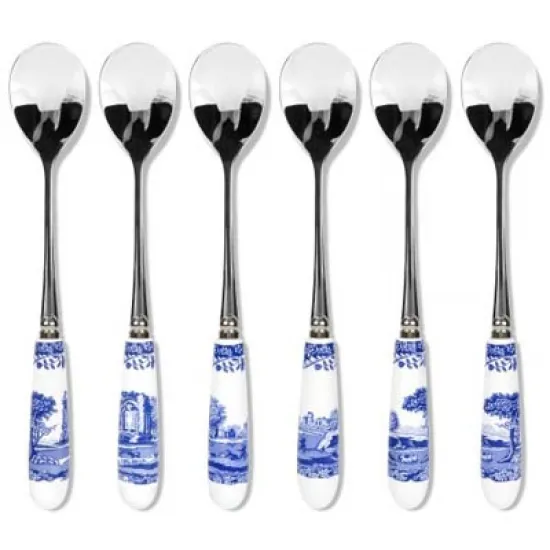 Spode Blue Italian Tea Spoons 15cm (Box of 6)
