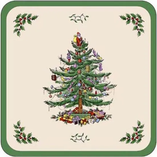 Spode Christmas Tree Coasters 10.5x10.5cm (Set of 6)