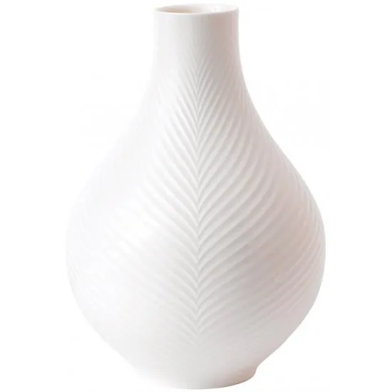 Wedgwood White Folia Bulb Vase 23cm