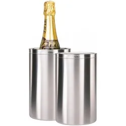Elia Wine Cooler Modern, Double Wall Brushed Stainless Steel  10cm (WBA-105A)