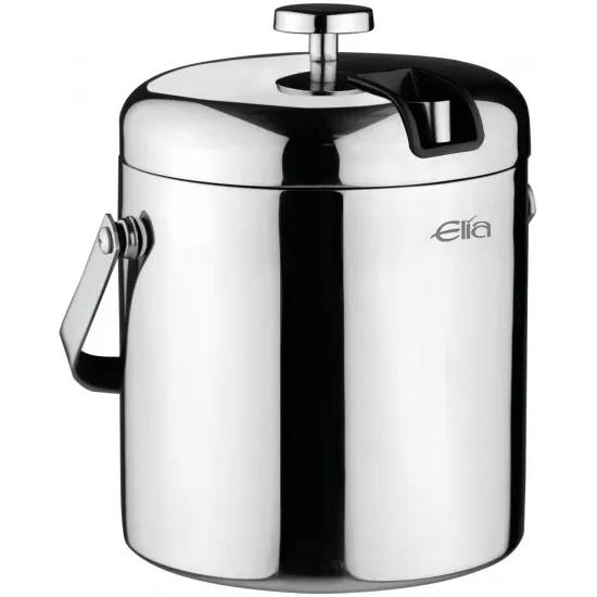 Elia Ice Pail Stainless Steel Mirror Body includes ice tong 1.3ltr (CIT-1300S)