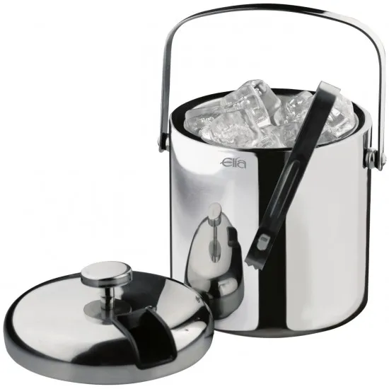 Elia Ice Pail Stainless Steel Mirror Body includes ice tong 1.3ltr (CIT-1300S)