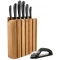 Robert Welch Book Oak Knife Block Set with Knife Sharpener