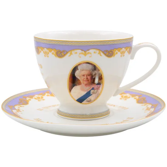 Her Majesty Queen Elizabeth II Commemorative Cup & Saucer 1926-2022