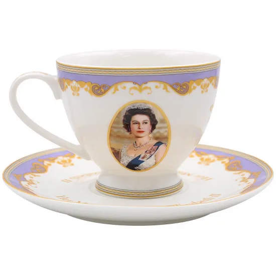 Her Majesty Queen Elizabeth II Commemorative Cup & Saucer 1926-2022
