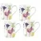 Portmeirion Water Garden Mugs (Set of 4) Gift Boxed 0.34l 12oz