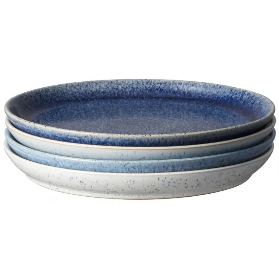 Denby Studio Blue Coupe Dinner Plates (Set of 4)