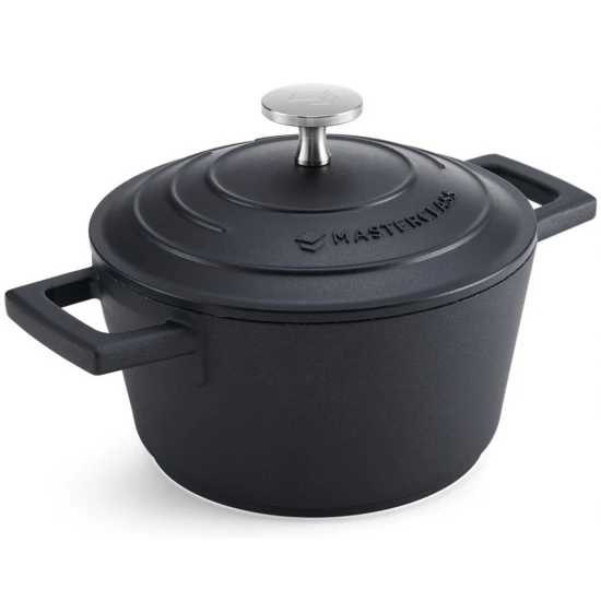 MasterClass Cast Aluminium Casserole Dish, 1.4L - Black
