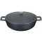 MasterClass Cast Aluminium Shallow Casserole Dish, 4L - Black