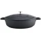 MasterClass Cast Aluminium Shallow Casserole Dish, 5L - Black