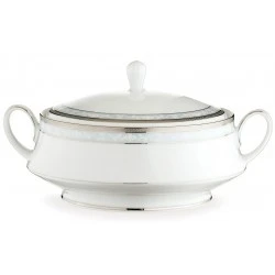 Noritake Hampshire Platinum Covered Vegetable Dish