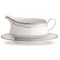 Noritake Hampshire Platinum Gravy Boat and Stand