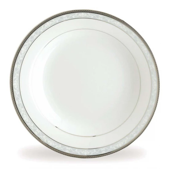 Noritake Hampshire Platinum Rimmed Soup Bowl 23cm