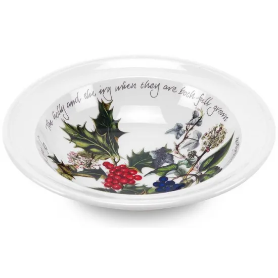 Portmeirion Holly & Ivy Oatmeal / Cereal Bowls 15cm (Box of 6)
